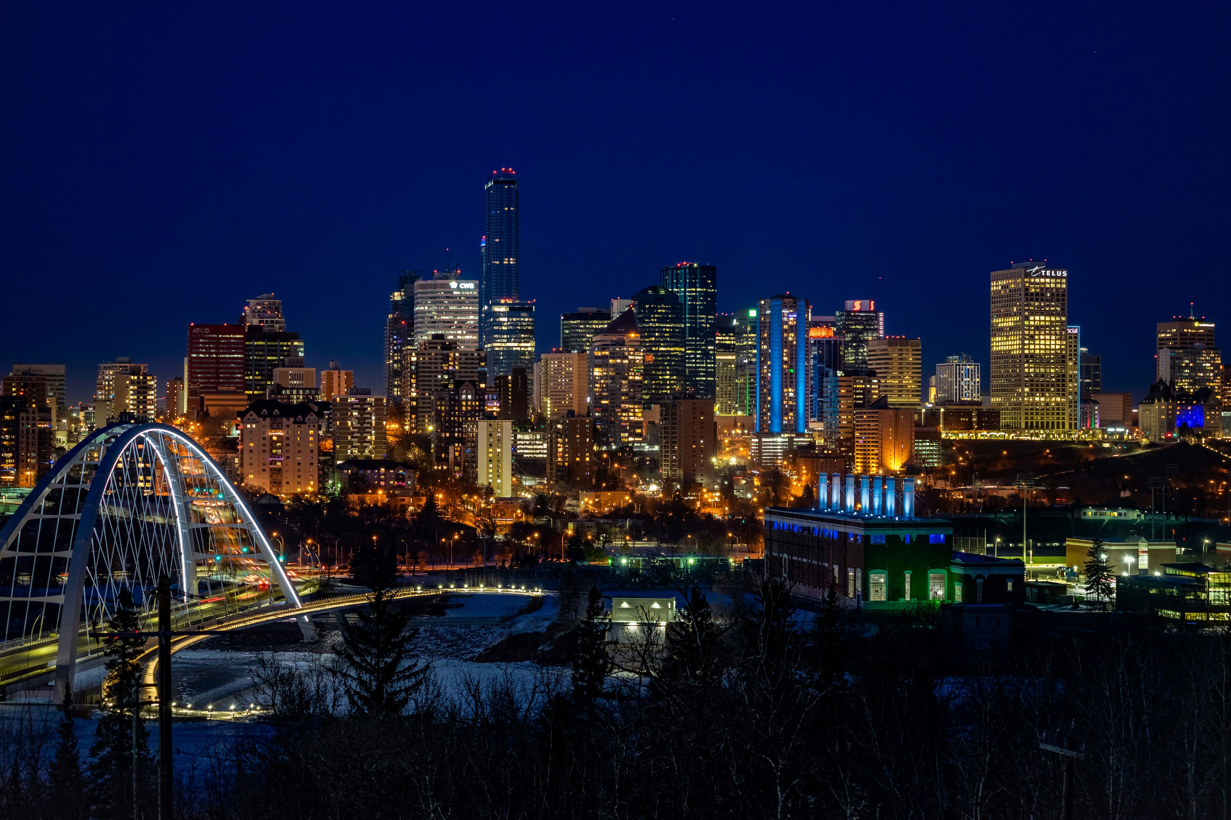 Edmonton at night.