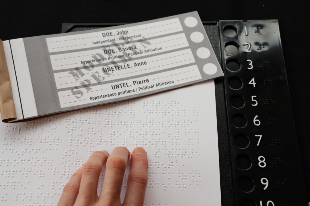 A ballot for a Canadian election.