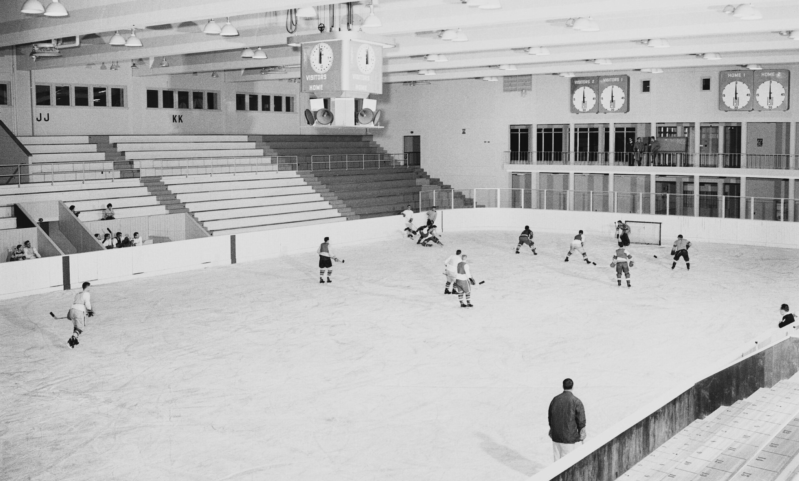 Golden Bears practice, University of Alberta hockey rink Provincial Archives of Alberta, WS361/2.