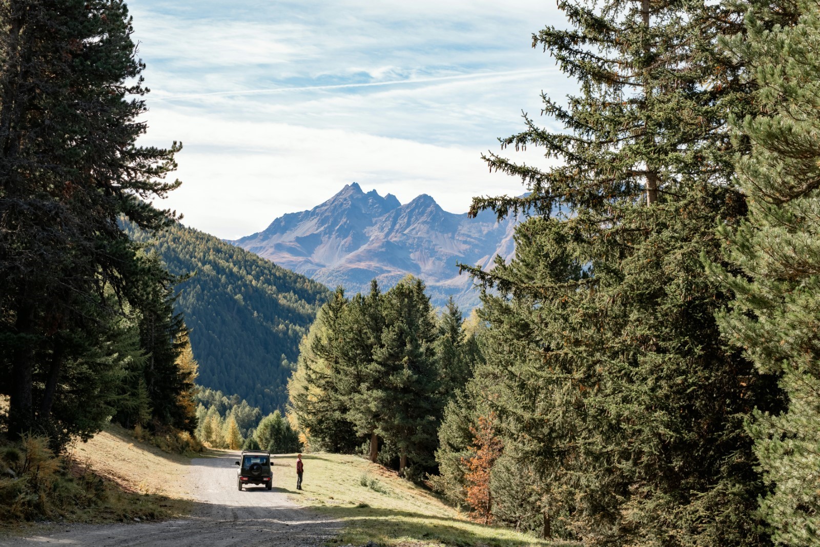 A car in need of roadside assistance in Canada.